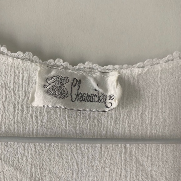 Vintage Cottagecore Prairie Nightgown Crochet Maxi Dress Sz S - Picture 3 of 4